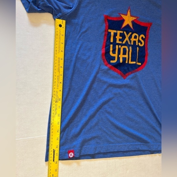 Texas Y’all T Shirt in Royal blue Unisex by Tumbleweed Sz- L. Q6 - Picture 6 of 8